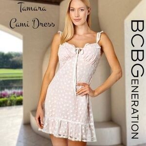 BCBGENERATION Tamara Embroidered Empire Bust Cami Mini Dress NWT/Md